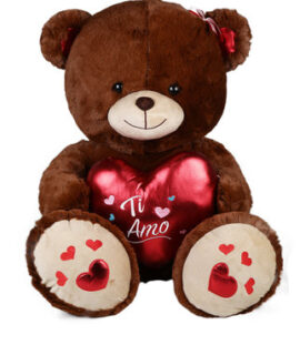 Peluche Orso marrone scuro 60 cm
