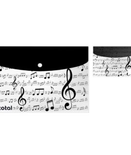 Cartella col bottone Note Musicali I-TOTAL