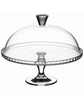 Alzata Patisserie in vetro con coperchio per dolci 32 cm