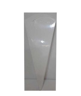 Cono portaconfetti in fibra bianca