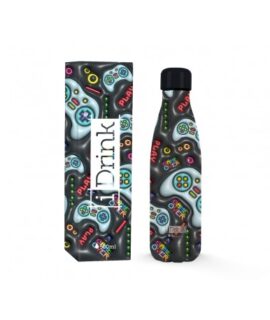 Borraccia in acciaio GAME OVER 3D 500 ml I-Drink
