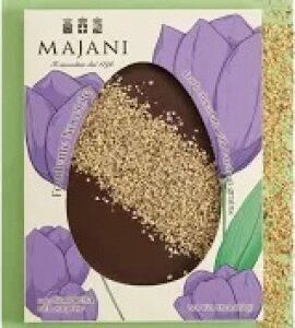 Uovo di cioccolato FONDENTE e NOCCIOLE Platò piatto MAJANI 250 gr