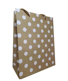 Busta regalo CARTA A POIS BIANCHI