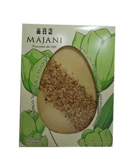 Uovo di cioccolato BIANCO NOCCIOLE E PISTACCHIO Platò piatto MAJANI 250 gr
