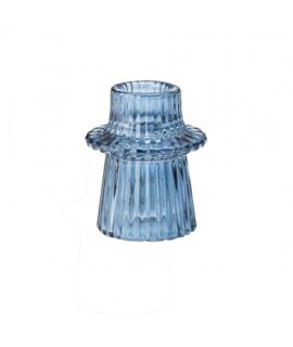 Candelabro in vetro AZZURRO 7 cm