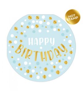 Tovagliolo Happy Birthday Rounds Celeste GIVI