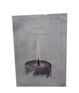 Biglietto LUTTO con candela