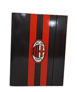 Cartella elastico MILAN con stemma e strisce