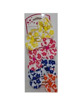 Clic clac per capelli con fiocco stampato