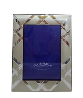 Cornice in silver 9x13 cm RIGHE DIAGONALI