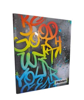 Raccoglitore Seven scritte colorate