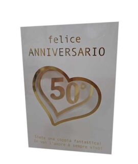 Biglietto 50° anniversario con cuore