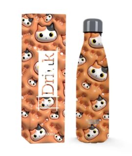 Borraccia in acciaio GATTI COLORATI 3D 500 ml I-Drink I-TOTAL