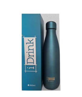 Borraccia in acciaio ARGENTO 500 ml I-Drink VERDE METALLIZZATA