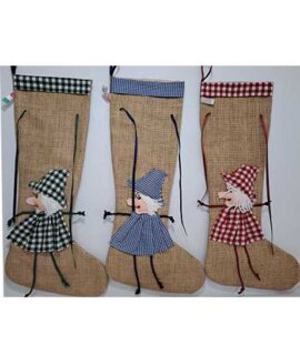 Calza Porta Dolci befana con gambine pensolanti