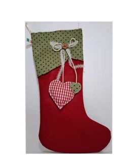 Calza Porta Dolci con cuori appesi