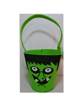 Secchiello HALLOWEEN in feltro verde