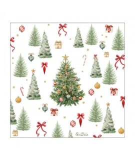 Tovagliolo Christmas Forest GIVI ITALIA con alberi di Natale