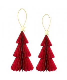 2 Decorazioni Albero Rosso GIVI ITALIA