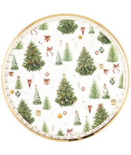 Sottopiatto Christmas Forest 33 cm GIVI ITALIA con alberi di Natale