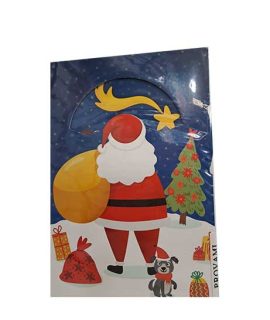 Biglietto natalizio con rotella BABBO NATALE
