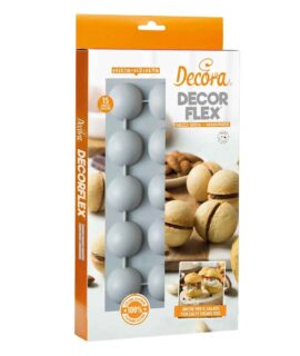 Stampo antiaderente mezza sfera 15 cavità 4 cm DECORA