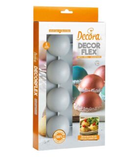 Stampo antiaderente mezza sfera 8 cavità 6 cm DECORA