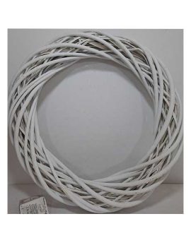 Ghirlanda in vimini BIANCA 40 cm