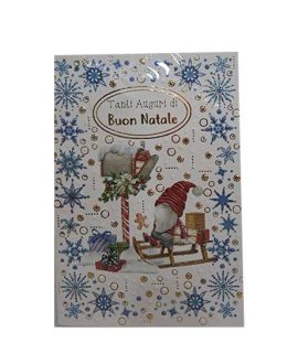 Biglietto Buon Natale con slitta