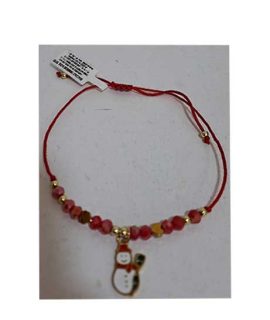 Bracciale natalizio con pendente PUPAZZO DI NEVE