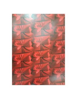 Carta regalo natalizia con fiocchi rossi