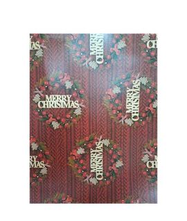 Carta regalo natalizia con sfondo in lana