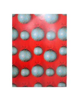 Carta regalo natalizia con palline verdi