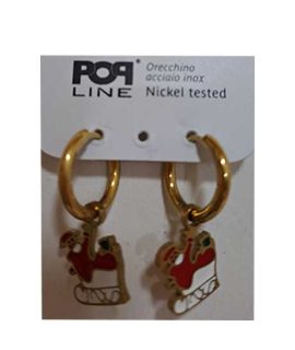 Orecchini natalizi SCARPONE BABBO NATALE con cerchietto