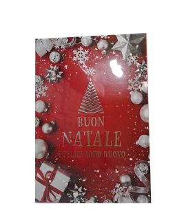 Biglietto Buon Natale con fiocchi di neve