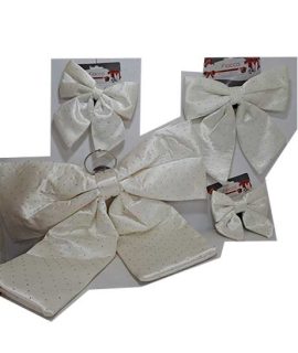 Fiocco natalizio BIANCO con strass