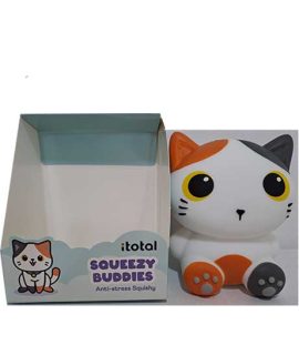 Squishy anti-stress GATTO CON ORECCHIE COLORATE I-Total