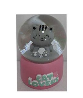 Palla di neve con luce GATTO GRIGIO I-Total