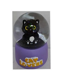 Palla di neve con luce GATTO NERO I-Total
