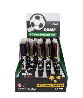 Penna cancellabile 4 colori CALCIO
