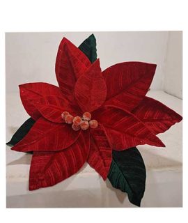 Stelo Stella di Natale rossa in velluto