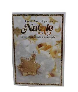 Biglietto natalizio con stella oro