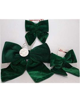 Fiocco natalizio vellutato verde