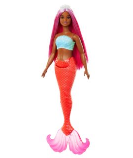 Barbie sirena con coda rossa