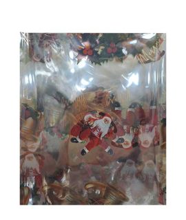 Foglio Cellofan con Babbi Natale