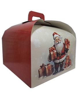 Scatola porta panettone con BABBO NATALE