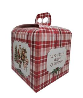 Scatola porta panettone con BABBO NATALE