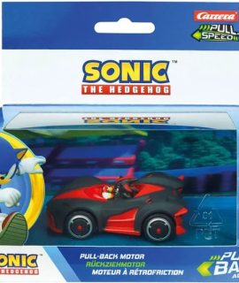 Auto Carrera SONIC con retrocarica nera/rossa
