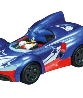 Auto Carrera SONIC con retrocarica blu con stelle