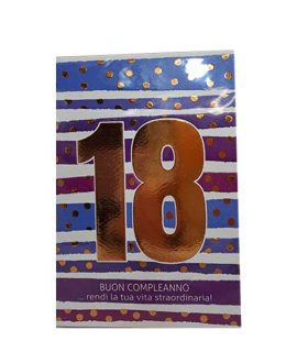 Biglietto 18 anni strisce e pois